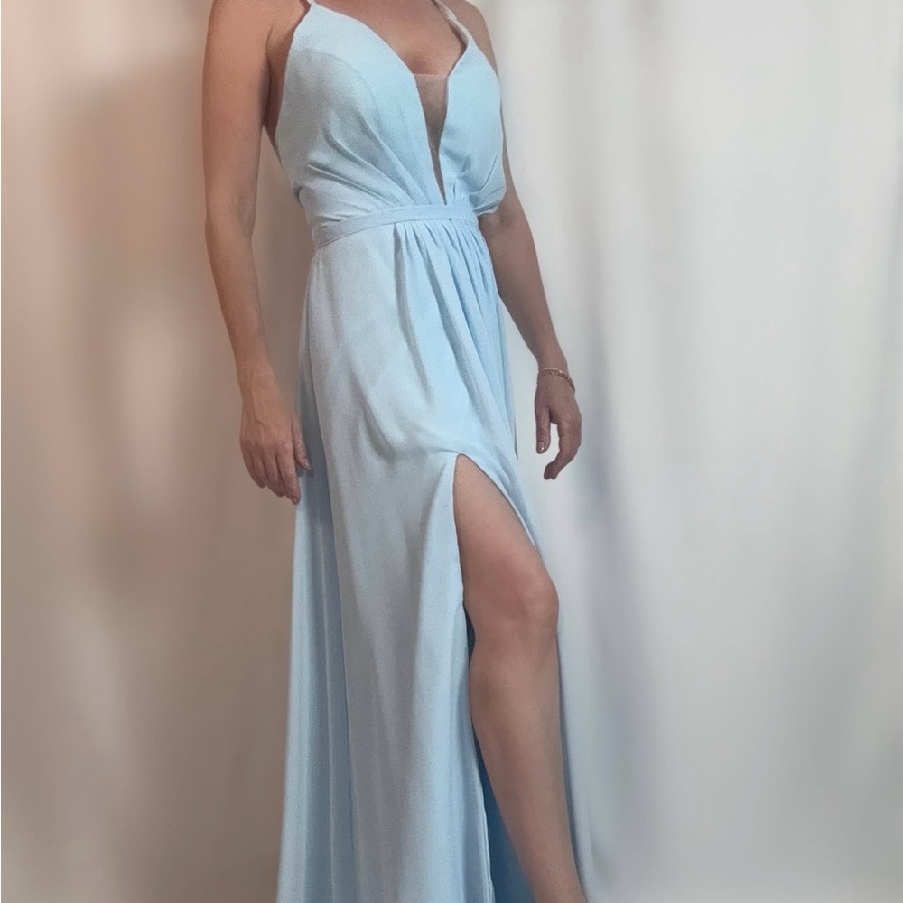 Elegant Light Blue Evening Gown